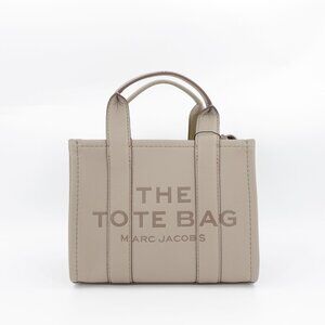 Marc Jacobs Women's The Leather Small Tote Handbag Cement Gray OS